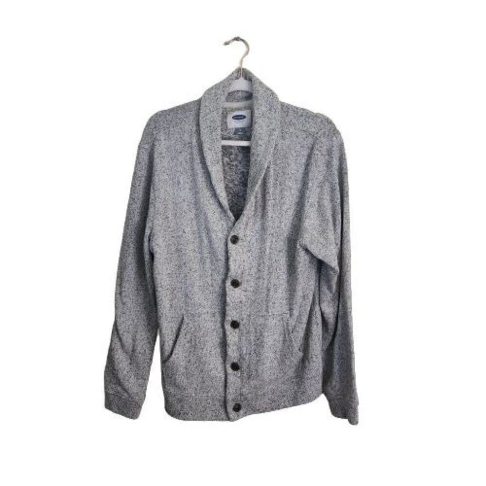 Old Navy Shawl Cardigan Grandpa Sweater Heather Gray Unisex Size L